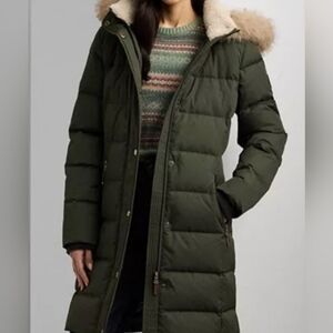 Ralph Lauren Olive Puffer Coat